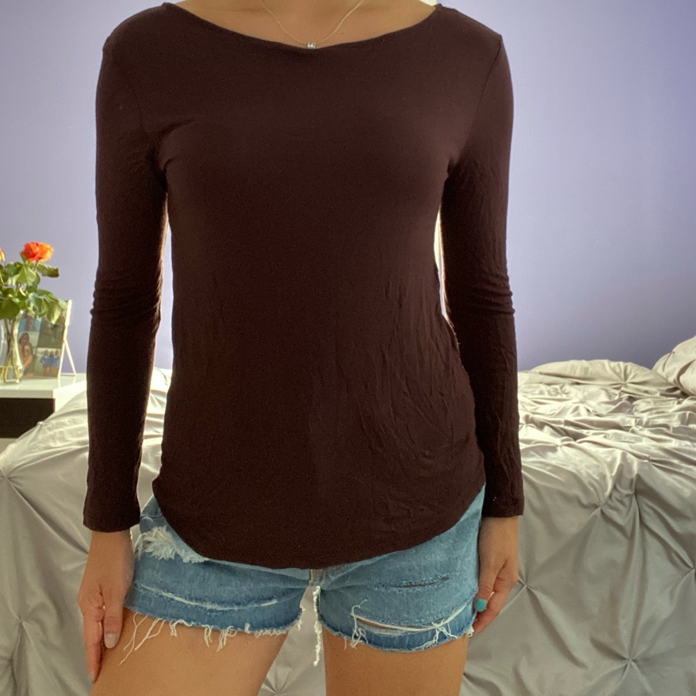 H&M Deep Purple Long Sleeve Top